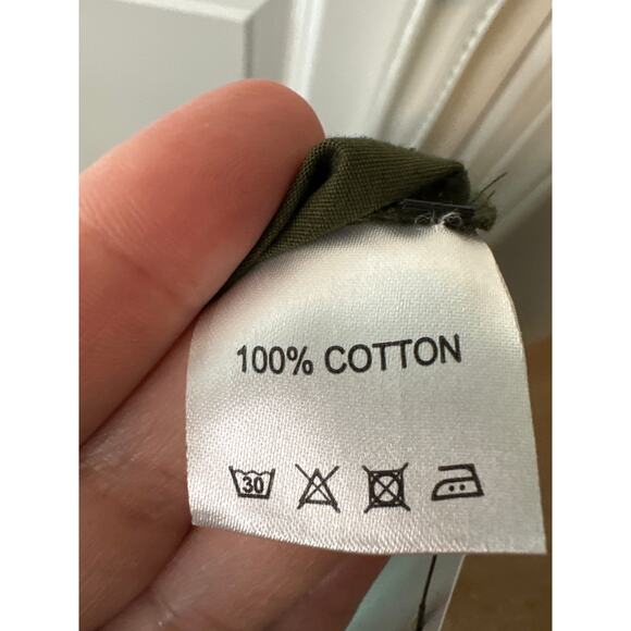 Lug Von Siga Army Green Serena Ruffle Cotton Poplin Midi Dress Size 6 - Picture 12 of 12